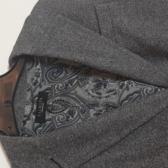 Talbots Womens Blazer Suit Jacket Gray Tweed Career Professional Business Size 6 - Picture 3 of 10